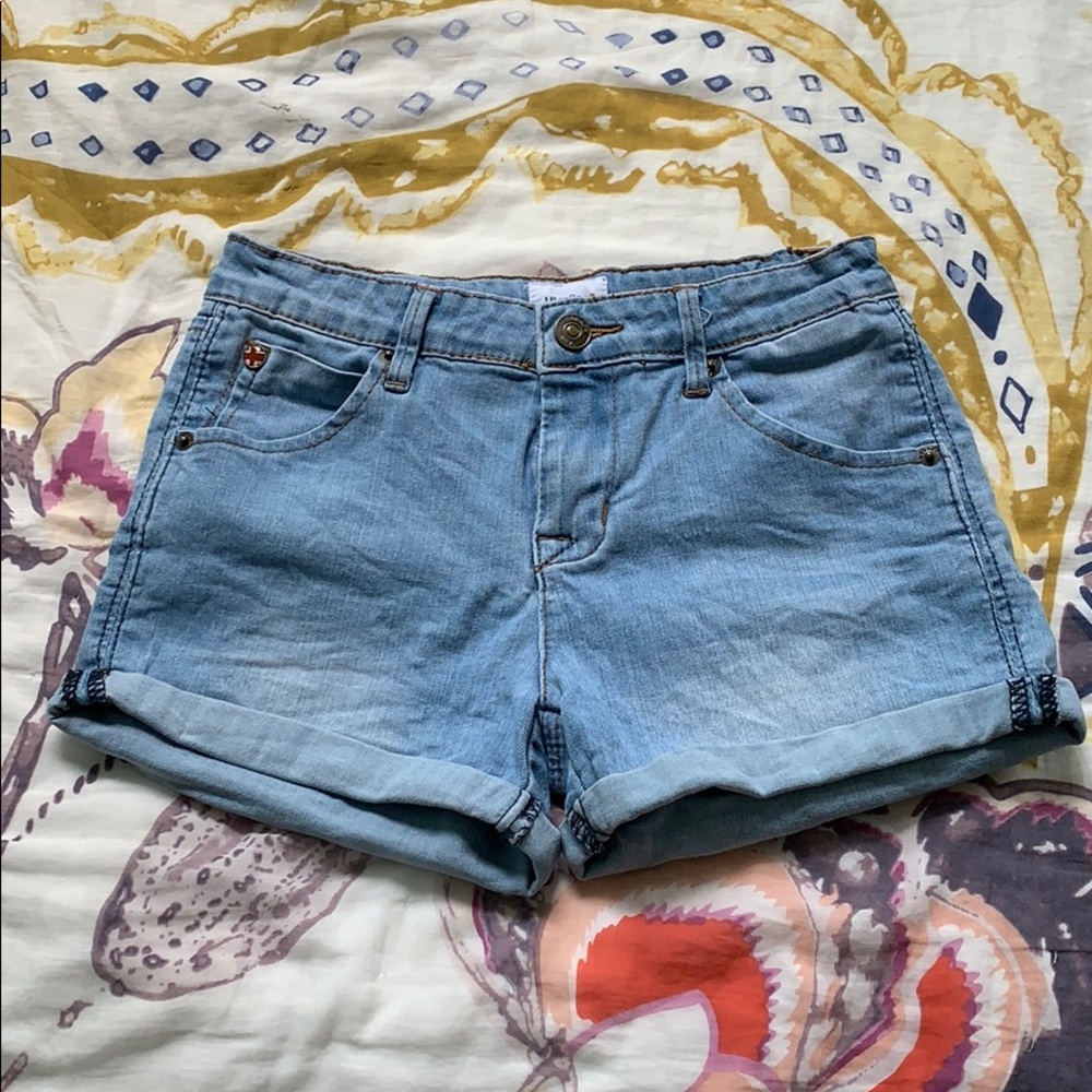 Girls Hudson Light Wash Denim Shorts
